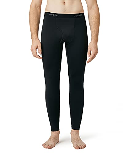 LAPASA Malla Térmica Hombre Pantalón Térmico Hombre Calido Invierno M56 M Negro