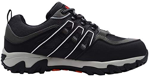 LARNMERN PRO Zapatos de Seguridad Hombre Punta de Acero Anti-Deslizante Zapatos de Trabajo Anti-punción Zapatillas de Seguridad Reflectante Ligero Transpirables Calzado de Seguridad Gris Talla 44EU