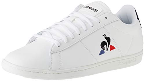 Le Coq Sportif Courtset, Zapatillas Unisex Adulto, Optical White/Dress Blue, 42 EU