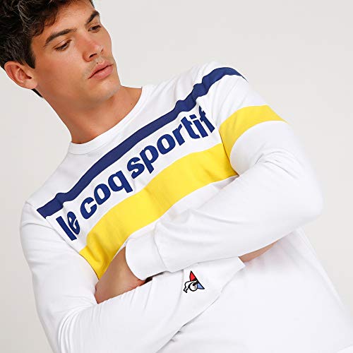 Le Coq Sportif ESS Saison Crew Sweat N°1 M D Sudadera, Hombre, n.o.w/Blue Depths/EMP.Yellow, S