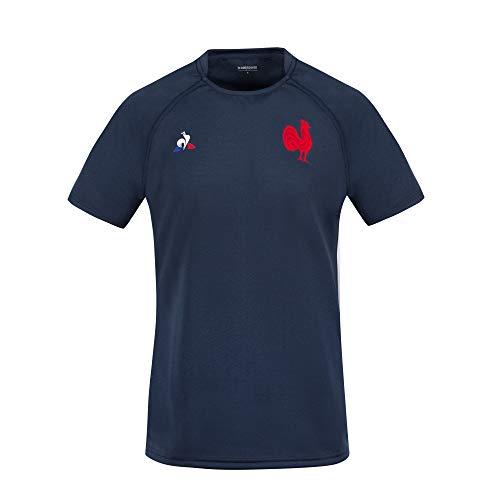 Le Coq Sportif FFR Maillot Entrain. Prématch Replica M Camiseta de Manga Corta, Hombre, New Optical White, 2XL