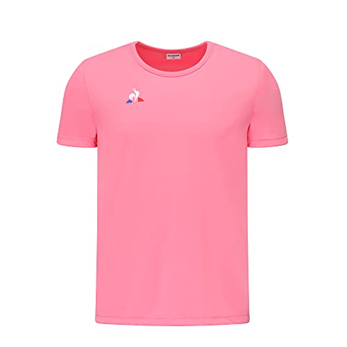 Le Coq Sportif N°1 Maillot Match MC Pink Carnation Camiseta, Mujer, XL