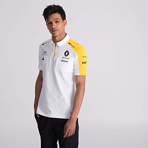 Le Coq Sportif Polo Oficial de Fórmula 1 Renault Team F1 Racing - Blanco - M