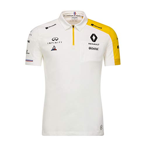 Le Coq Sportif Polo Oficial de Fórmula 1 Renault Team F1 Racing - Blanco - M