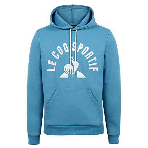 Le Coq Sportif Sudadera Modelo Saison 2 Hoody N°2 M, Niagara/New Optical White