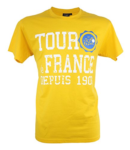 Le Tour de France - Camiseta oficial del Tour de Francia, talla de adulto, para hombre, Le Tour de France, color amarillo, tamaño XXL