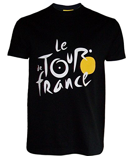 Le Tour de France - Camiseta oficial del Tour de Francia, talla de adulto, para hombre, Le Tour de France, color negro, tamaño large