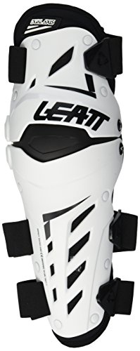 Leatt White - Protector de rodilla y espinilleras de doble eje, 1 paquete