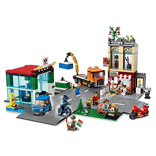 LEGO 60292 City Centro Urbano Set de Construcción para Niños +6 años con Moto, Bici, Camión y 8 Mini Figuras