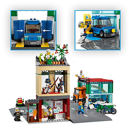 LEGO 60292 City Centro Urbano Set de Construcción para Niños +6 años con Moto, Bici, Camión y 8 Mini Figuras