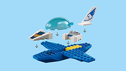 LEGO City Police - Policía Aérea: Jet Patrulla, Set de Construcción Creativo de Avión de Juguete para Recrear Aventuras (60206)
