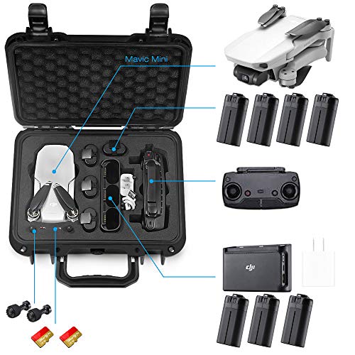 LEKUFEE Compacto Estuche Impermeable para dji Mavic Mini 1 Drone o dji Mavic Mini SE / Mavic Mini y Accesorios (No Incluye Drone, No para Mavic Mini 2 Drone)