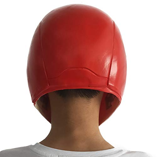 LePyCos Casco de capucha roja máscara de látex DC Batman: Under The Red Hood Superhero Cosplay Accesorio Masquerade Deluxe Props