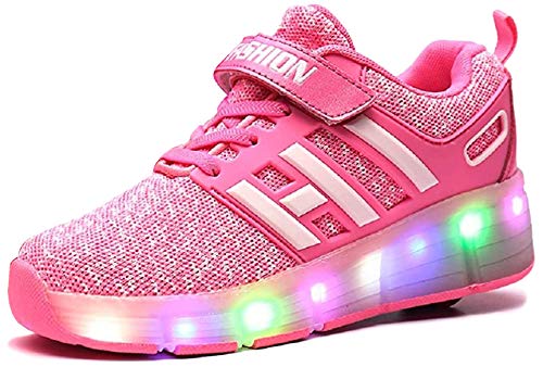 Letao Led Luces Zapatos con Ruedas para Pequeños Niños y Niña Automática Calzado de Skateboarding Deportes de Exterior Patines en Línea Brillante Mutilsport Aire Libre y Deporte Gimnasia Zapatillas