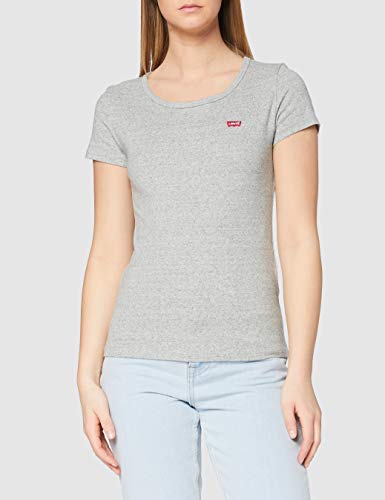 Levi's Camiseta, Multicolor (2 Pack tee White +/Smokestack Htr 0005), Medium para Mujer