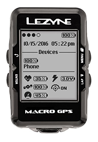 LEZYNE 1-GPS-MACRO-V104-HR Macro GPS, Unisex, Negro, M