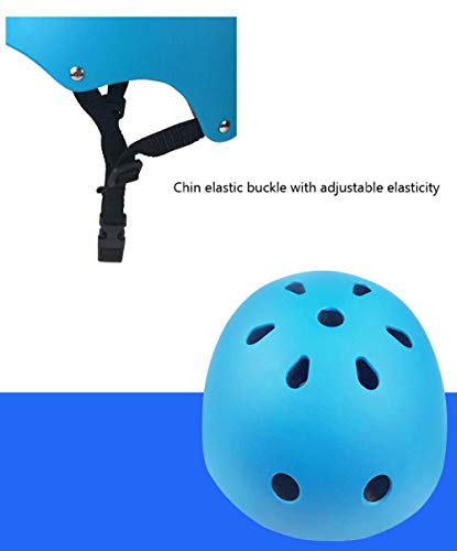 lhmlyl Casco Bici Casco de Seguridad Niño Adulto Bicicleta Bicicleta Bicicleta Scooter BMX Patineta Skate Stunt Bomber Ciclismo-Negro_S 49-53cm
