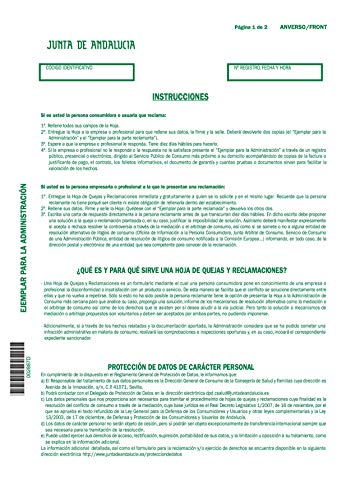 Libro Hojas de Reclamación de Andalucía (10 juegos)