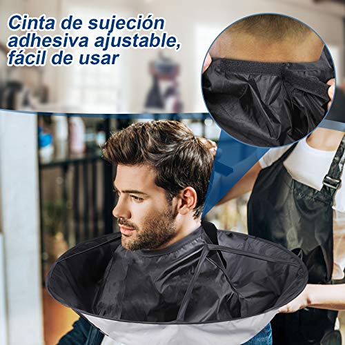 Lictin Capa de Peluquería-65cm Capa de Corte de Pelo Impermeable con Peine Puntiagudo, Accesorio De Peluquería Profesional Para el Uso Doméstico el Hogar Peluquería Salón