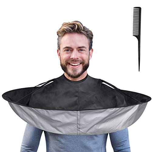 Lictin Capa de Peluquería-65cm Capa de Corte de Pelo Impermeable con Peine Puntiagudo, Accesorio De Peluquería Profesional Para el Uso Doméstico el Hogar Peluquería Salón