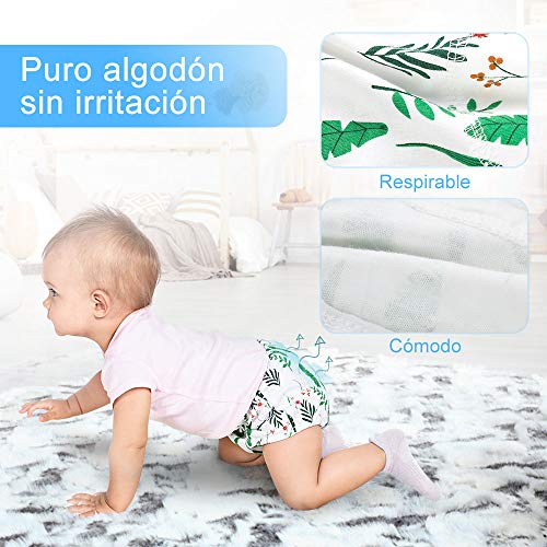 Lictin Pantalones de Entrenamiento para Bebé- Pañal de Aprendizaje para Bebés con 4 Ropa Interior Pantalones de Entrenamiento Orinal y 2 Reutilizables Pañales de Tela Talla (3.5-4.5 años)