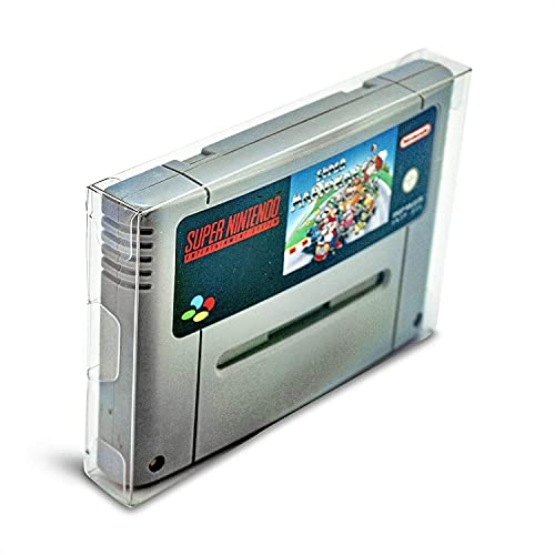 Link-e : 10 X Estuche protector de plastico para cartucho de juego compatible con sistemas Super Nintendo, SNES, Super Famicom