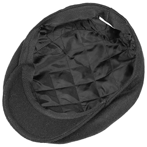 LIPODO Gorra Gatsby Sport Negro 49 cm | Gorra de Corte Plano para Mujeres y Hombres | Gorra Tipo Boina | Gorra Deportiva para Entretiempo e Invierno