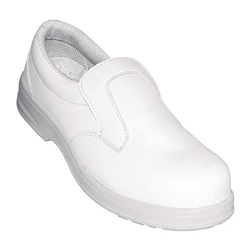 Lites Safety Footwear A801-40 Slip On, Blanco