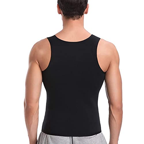 Litthing Chaleco Deportivo para Hombres Faja Sauna Camiseta Térmica Compresión Muscular Vest para Sudoración Gimnasio con Cremallera