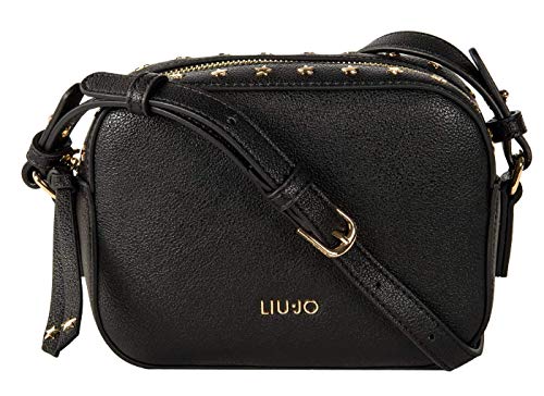 Liu Jo Bolso de Hombro para Mujer - XS Crossbody, 14x19x6cm (Al.xan.xpr.), Estrellas - Negro, Aprox. 14x9x6cm (Al.xan.xpr.)