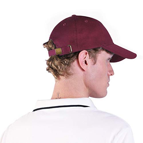 LIVACASA Gorras de Béisbol para Hombres Clásico Verano de Algodón, Unisex Adulto,Talla Única, Running Golf Tenís Hip Pop Deportes Aire Libre Burdeos