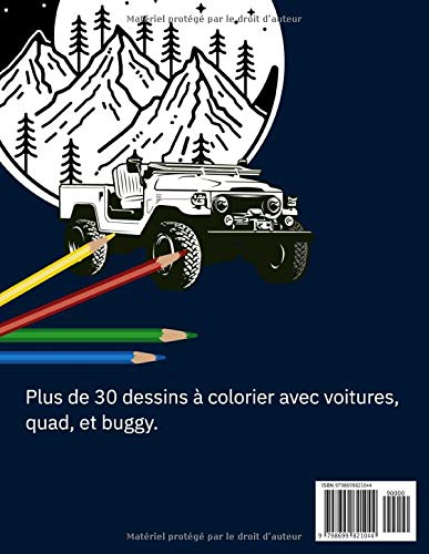 Livre de coloriage, Véhicules Tout-Terrain, 30 Images: Plus de 30 dessins à colorier avec voitures, quad, et buggy (XtremeSports Coloriage)