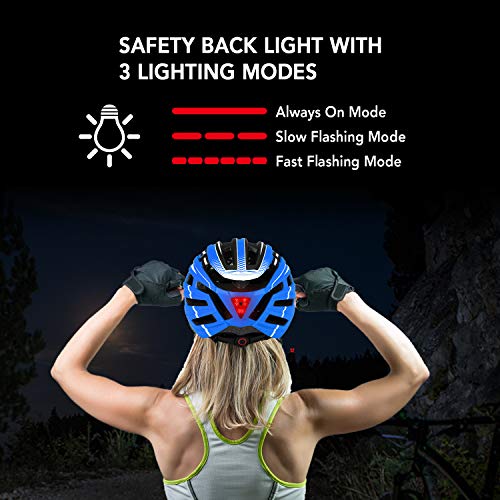 Lixada Casco de Bicicleta de Montaña Casco de Motociclismo con Visera Magnética Desmontable Ligero Protector UV Unisexo