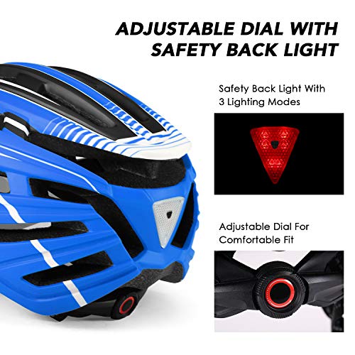 Lixada Casco de Bicicleta de Montaña Casco de Motociclismo con Visera Magnética Desmontable Ligero Protector UV Unisexo