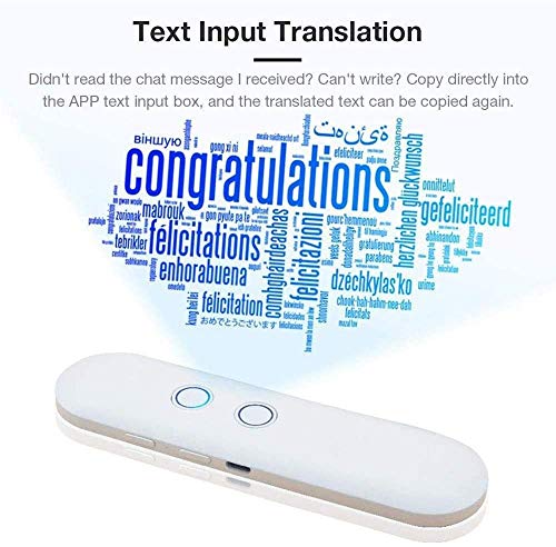 LKNJLL Traductor de Voz en Tiempo Real de Dispositivos 2-Way Traducciones de Apoyo 42 Idiomas for Viajes de Aprendizaje de Compra Chat de Negocios de grabación Traducciones