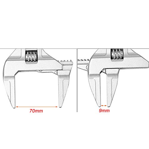 Llave de baño ajustable multifunción de mango corto de gran apertura de mandíbula ancha para mantener aire acondicionado llave para tubería de alcantarillado