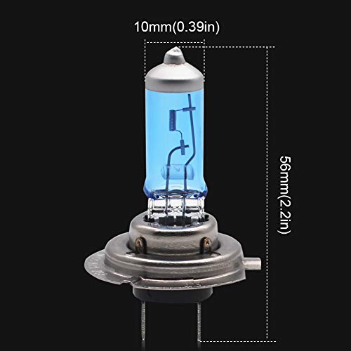 LncBoc H7 Halógena Bombilla Lámparas Halógenas Faro Delantero del Coche Lámparas Luces de Coche 12V 55W Paquete de 2