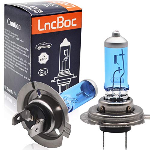 LncBoc H7 Halógena Bombilla Lámparas Halógenas Faro Delantero del Coche Lámparas Luces de Coche 12V 55W Paquete de 2