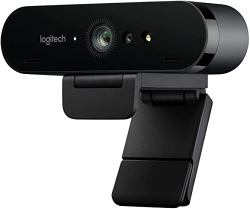 Logitech Brio Ultra HD Pro Webcam, Streaming Fluido 1080p/60fps, Campo Visual Ajusable, Zoom X5, Compatible Avec Skype, WebEx, Cisco Jabber, Zoom, Windows Hello, PC/Mac/Portátil/Chrome, Color Negro