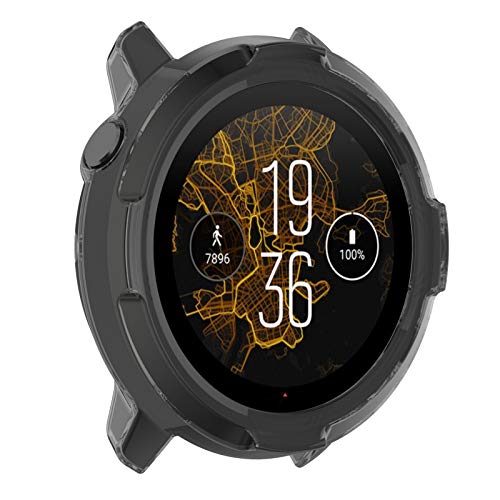 LOKEKE Compatible con Suunto 7 Funda Protectiva, TPU Funda Protectora Shell para Suunto 7 (TPU Negro)