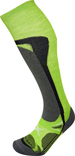 Lorpen T3 - Calcetines de esquí y montañismo unisex T3, Unisex, S3SM, verde, S