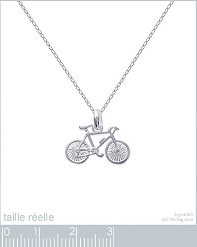 Lote de colgante de bicicleta del Tour de Francia en plata 925 + cadena de 45 cm en plata 925