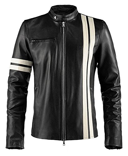 LP-FACON Driver San Francisco - Chaqueta de piel para motocicleta, color negro