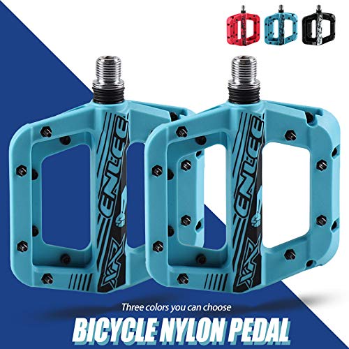 LS LETONG SINIAN 9/16“ Nylon Pedales Bicicleta Montaña, Antideslizante Ligeros Pedales MTB Plataforma, Pedales Bicicleta con 3 Cojinetes Sellados para Bicicleta De Carretera BMX/MTB Road Bicycle