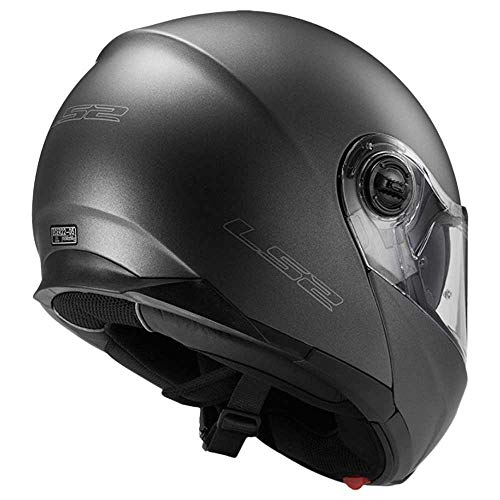 LS2 503251007XL FF325 Casco Strobe Solid, Color Titanio Mate, Tamaño XL