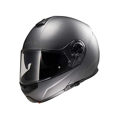 LS2 503251007XL FF325 Casco Strobe Solid, Color Titanio Mate, Tamaño XL