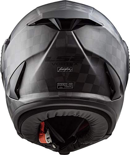 LS2 Casco de moto FF313 VORTEX MATT CARBON, Negro, XL (503131098XL)