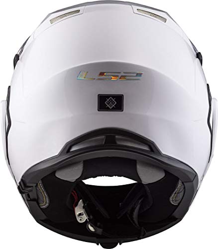 LS2, casco de moto modular VALIANT blanco, M