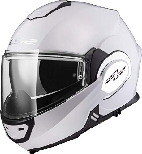 LS2, casco de moto modular VALIANT blanco, M