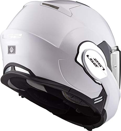 LS2, casco de moto modular VALIANT blanco, M